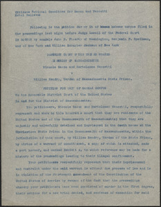 Citizens National Committee for Sacco and Vanzetti press release (copy), Boston, Mass., [August 1927]