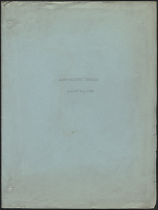 Sacco-Vanzetti Memorial Committee typescript speeches, New York, N. Y., August 23, 1929