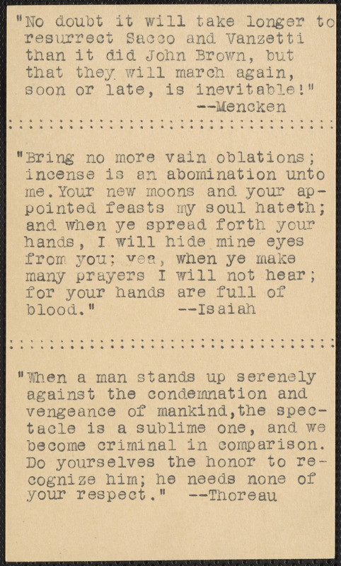 Frederic M. Packard typed note (postcard) to [Aldino] Felicani, [August 1933?]