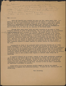 [Gardner Jackson?] typed letter (draft, circular), May 12, 1937