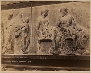 Sitting Athena in panathenaic frieze