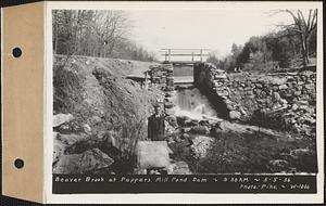 Beaver Brook at Pepper's mill pond dam, Ware, Mass., 9:30 AM, May 4, 1936