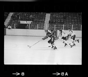 Amateur hockey action, Boston Garden