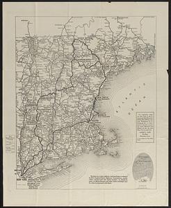 Automobile map of New England showing the ideal tour
