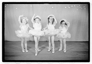 Girl ballet dancers in costume