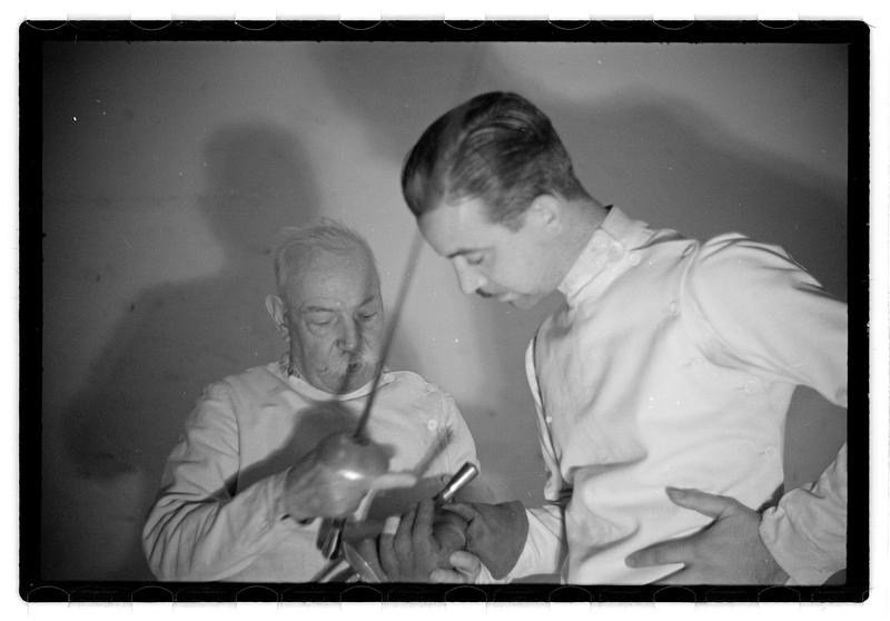 Danguy fencing master, also Gordon Muir, also Chamberlain