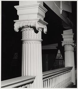 Detail view of a column in the Massachusetts State House