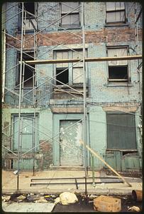 Rear of construction along Clinton Street