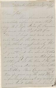 Letter from Thomas F. Cordis to John D. Long, September 21, 1874