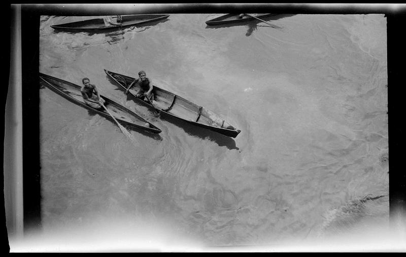 Two canoes as seen from above