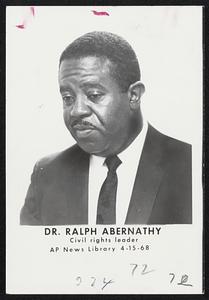 Dr. Ralph Abernathy. Civil rights leader