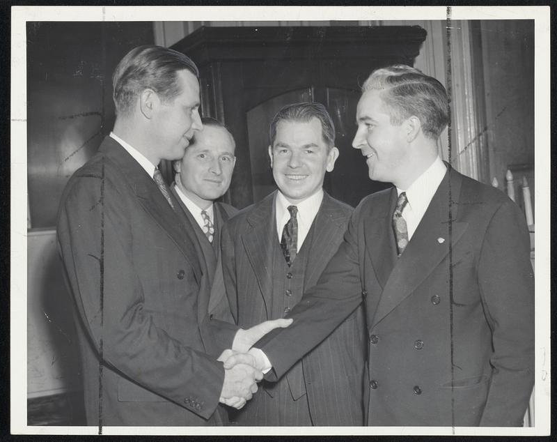 Take Good Care of the City (left), as he congratulates John E. Kerrigan ...