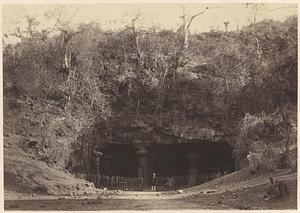 [Facade of the cave temple at] Elephanta