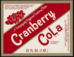 Cranberry Cola Bottle Label