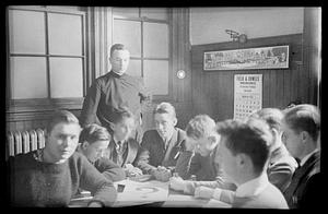 Group of young men at a table