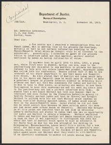 Sacco-Vanzetti Case Records, 1920-1928. Prosecution Papers. Materials re: confession of Jacob Luban and Paul Martini, 1922. Box 24, Folder 4, Harvard Law School Library, Historical & Special Collections