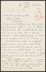 Sacco-Vanzetti Case Records, 1920-1928. Prosecution Papers. Ranney Handwritten notes, n.d. Box 24, Folder 25, Harvard Law School Library, Historical & Special Collections