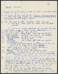 Sacco-Vanzetti Case Records, 1920-1928. Prosecution Papers. Ranney Handwritten notes, n.d. Box 24, Folder 26, Harvard Law School Library, Historical & Special Collections
