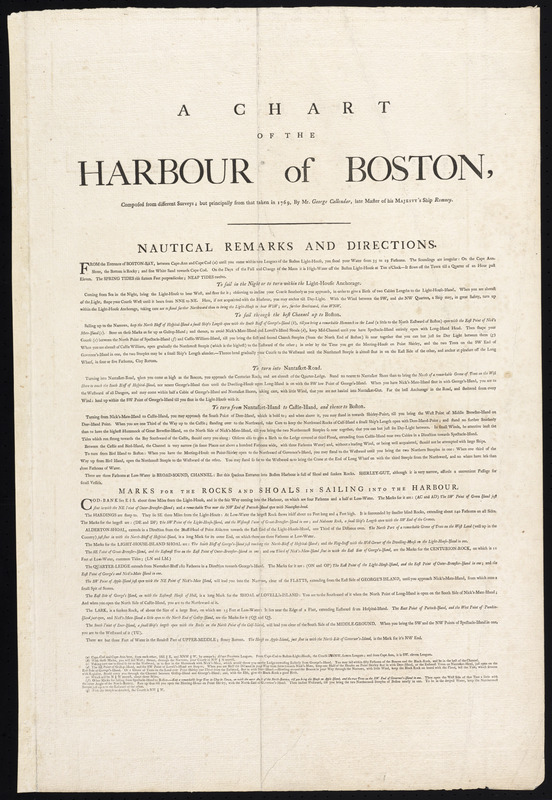 A chart of the harbour of Boston