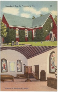 Blandford Church, Petersburg, Va., interior of Blandford Church