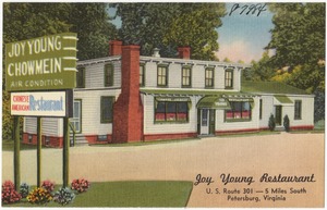 Joy Young Restaurant, U.S. Route #301 -- 5 miles south, Petersburg, Virginia