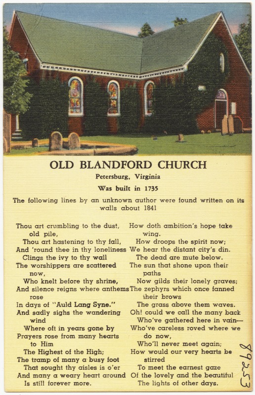Old Blandford Church, Petersburg, Virginia