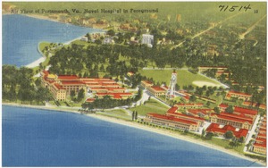 Air view of Portsmouth, Va., Naval Hospital in foreground
