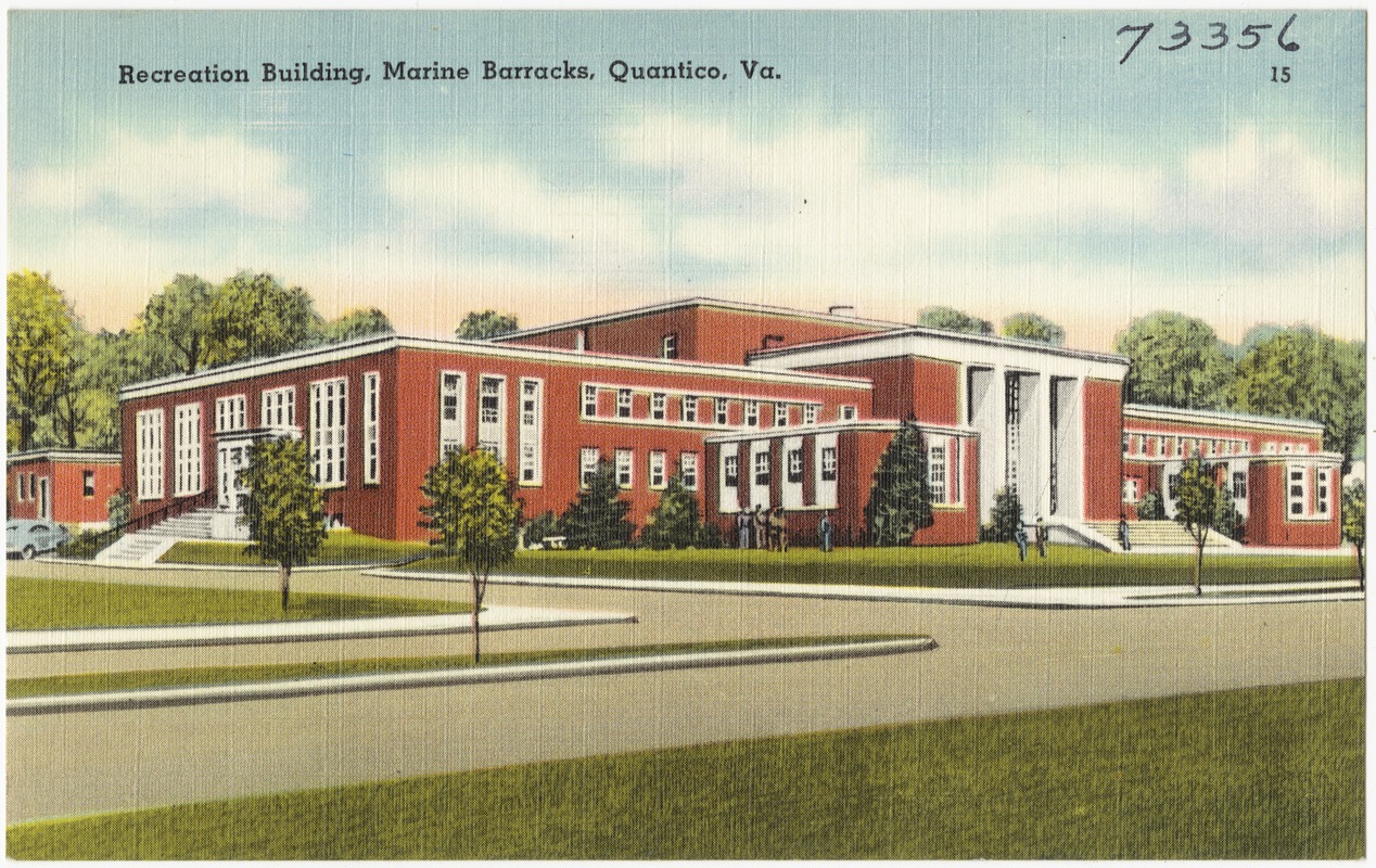 Recreation building, Marine Barracks, Quantico, Va. Digital Commonwealth