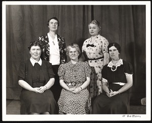 Louise Wingate. Irene Smith. Elma Johnson. Betty Quattlander. Miss Bruce