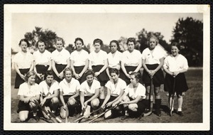 Junior and senior class field hockey players at Fitchburg S.T.C.