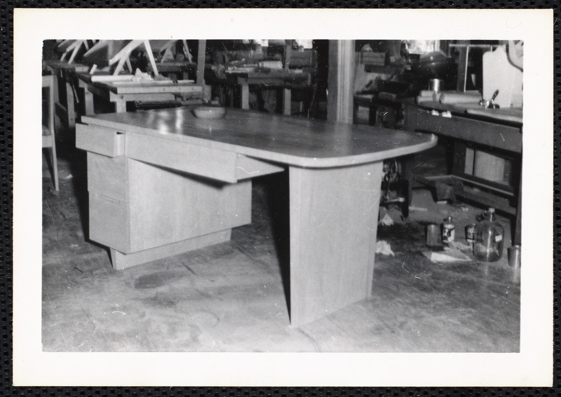 Desk made by students for President's office F.T.C.