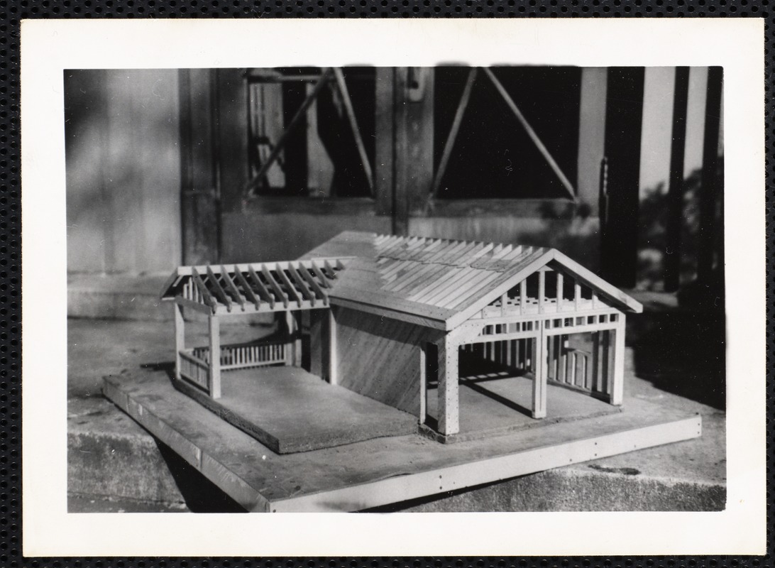 Model of two car garage + breezeway