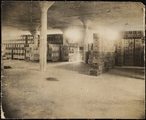 Curran & Joyce. Interior view of storage area for empty boxes