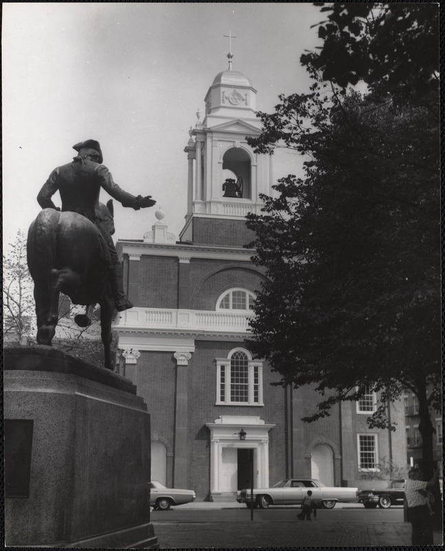 St. Stephen's Church, Boston. Paul Revere at left