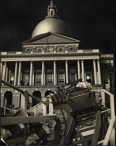 Front view of State House of Massachusetts