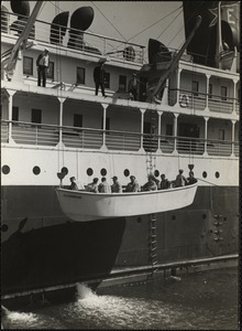 Life boat [drill] of S.S. Evangeline