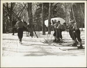 Dartmouth ski team (right) on Sugar Hill