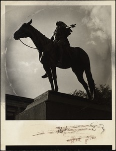 The appeal to the Great Spirit, by Cyrus Dallin at main entrance to Boston's Museum of Fine Arts