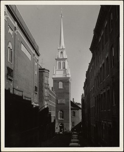 New steeple on Old North Church, Oct. 1955