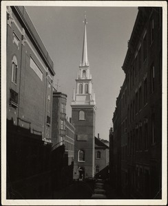 New steeple on Old North Church, Oct. 1955