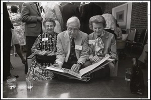 Florence Read Thayer '27, her husband Hollis, Gladys Talmage Perkin '27 at their 50th reunion 5-16-77