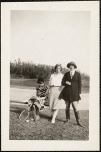 Betty Lindsay, Winifred Billsland, Florence Read, Pine Manor, Wellesley, Mass. Spring 1926