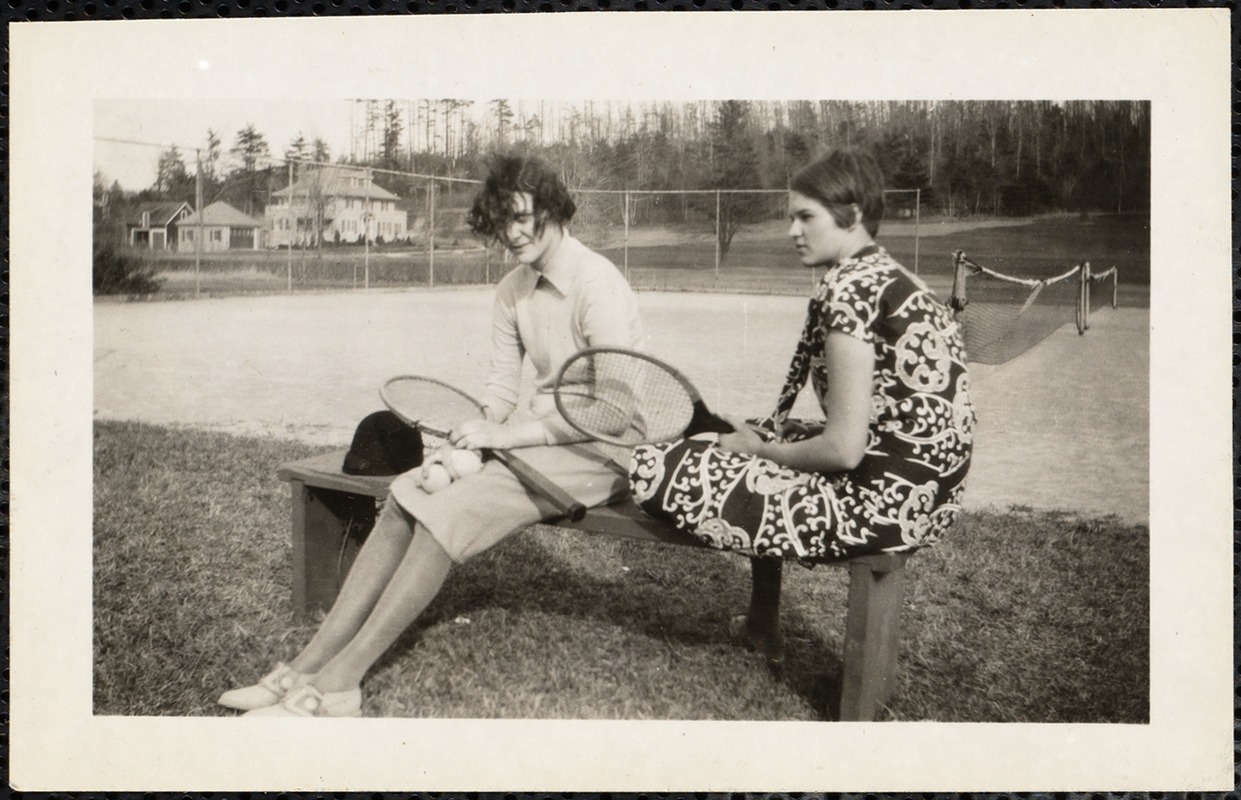 Susanne Richardson, Betty Lindsay, Pine Manor, Wellesley, Mass. Spring 1926