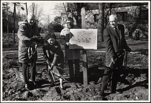 Groundbreaking ceremony for new fine arts wing 12/17/74