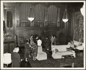 Reception at new campus. Music room