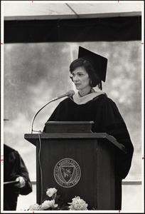 Kitty Dukakis, commencement speaker 1976