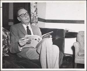 Cameron Thompson, instructor in English and chairman of that department (1946-). He was advisor to the Pine Log when this was taken in February, 1954