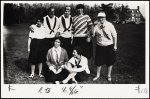 Some faculty in early gym costumes