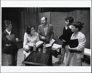 Ben Pegg with readers' theatre class, 1978
