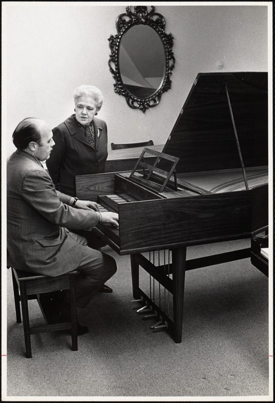 Mrs. Sleeper and harpsichordist